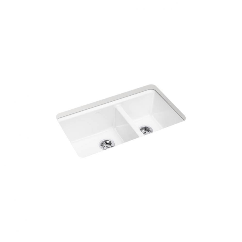 Riverby® 33'' undermount double-bowl kitchen sink