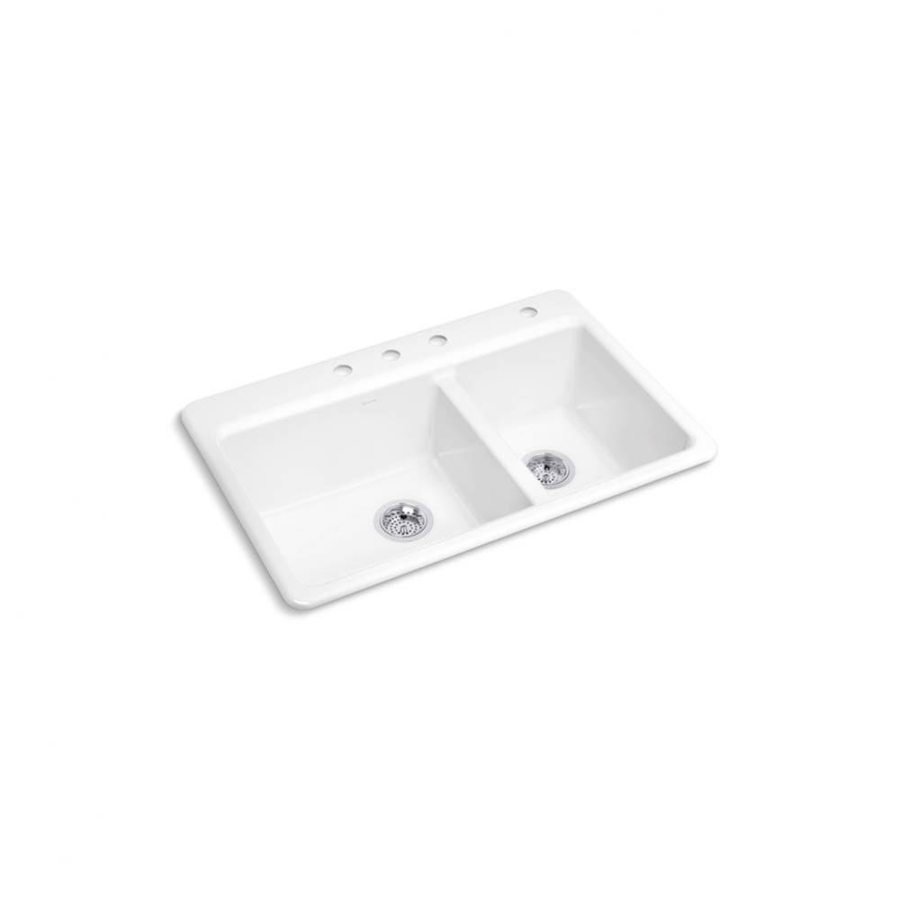 Riverby® 33'' top-mount double-bowl kitchen sink