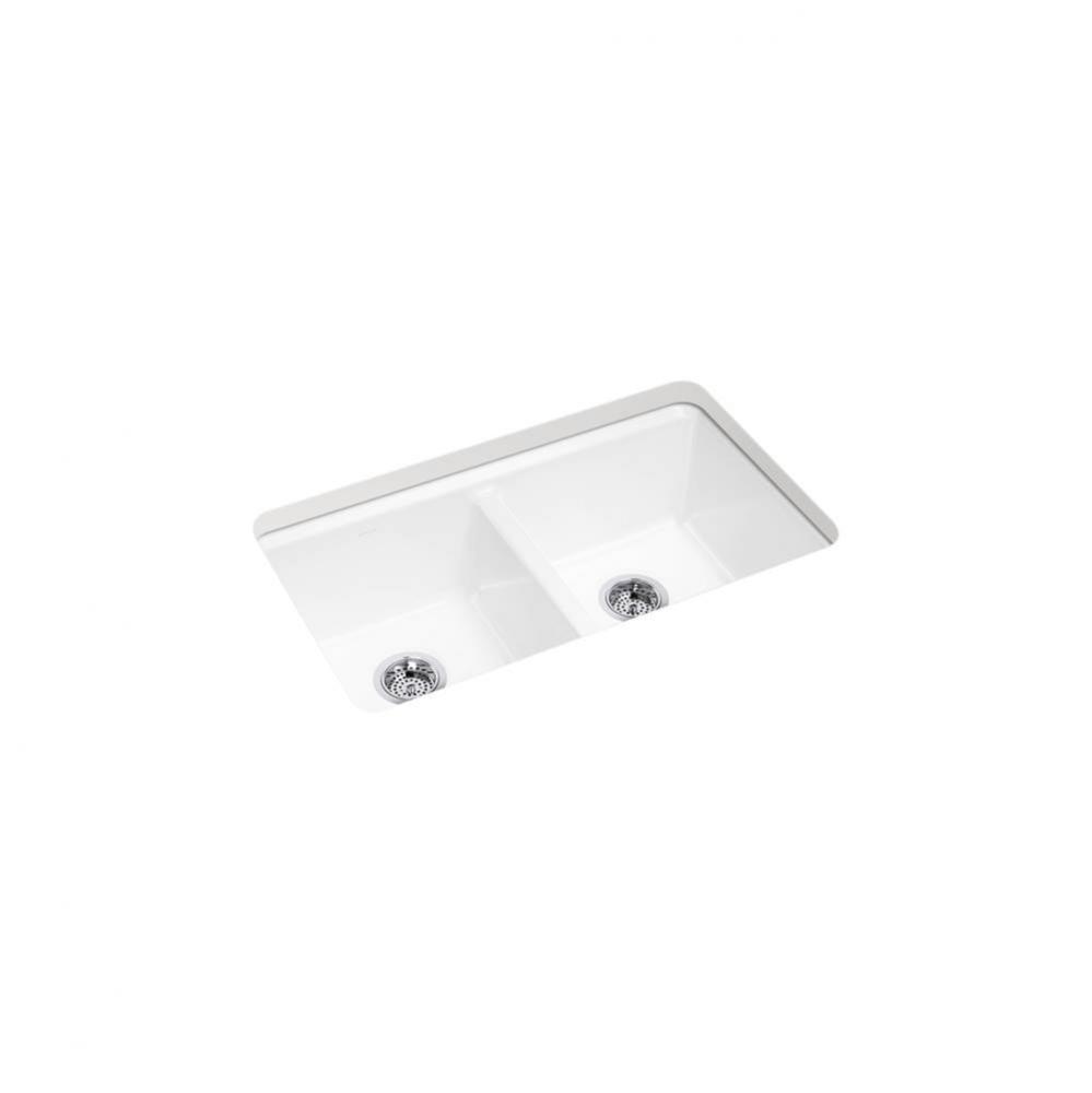 Riverby® 33'' undermount double-bowl kitchen sink