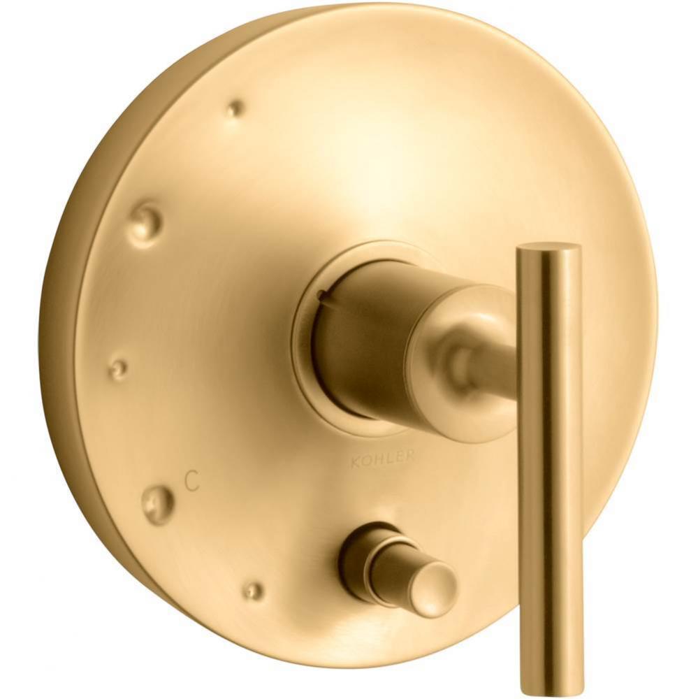 Purist® Rite-Temp® valve trim with push-button diverter and lever handle