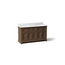 Kohler 29263-BD1-DAK - 60'' bathroom vanity cabinet with sinks and quartz top