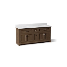 Kohler 29264-BD1-DAK - 72'' bathroom vanity cabinet with sinks and quartz top