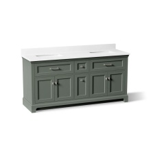 Kohler 29264-BD1-UMG - Charlemont 72'' Bathroom Vanity Cabinet With Sinks And Quartz Top Umbral Green