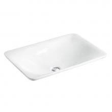 Kohler 75749-FP1-0 - Sartorial™ Paisley Carillon® 21'' rectangular drop-in bathroom sink, no overflow