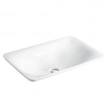 Kohler 75749-HD1-0 - Sartorial™ Herringbone Carillon® 21'' rectangular drop-in bathroom sink, no overf