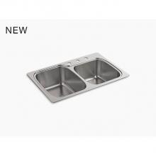 Kohler 75791-3-NA - Verse™ 33'' top-/undermount double-bowl kitchen sink