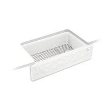 Kohler 29825-CM6 - Cairn® 34'' undermount single-bowl farmhouse kitchen sink with faceted design