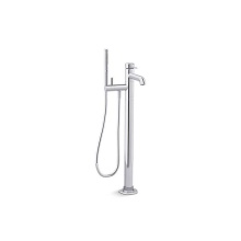 Kohler T27025-4-CP - Occasion™ Floor-mount bath filler trim with handshower
