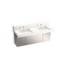 Kohler 81025-BSS-KCD - Constellation™ 60'' wall-mount basin lavatory system with backsplash