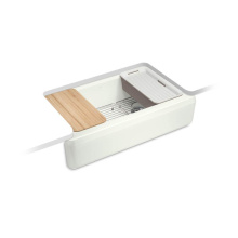 Kohler 24564-PC-NY - Riverby® 35-3/4'' undermount single-bowl farmhouse workstation kitchen sink