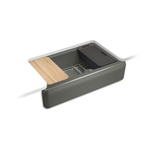 Kohler 24564-PC-58 - Riverby® 35-3/4'' undermount single-bowl farmhouse workstation kitchen sink