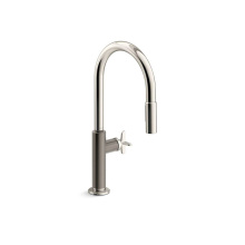 Kohler 28669-3-SN - Billet™ Pull-down kitchen sink faucet with two-function sprayhead