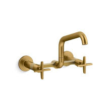 Kohler 28666-3-2MB - Billet™ Two-hole wall-mount bridge kitchen sink faucet