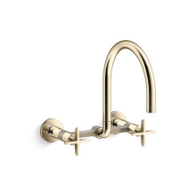 Kohler 28672-3-AF - Billet™ Two-hole wall-mount bridge kitchen sink faucet