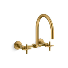 Kohler 28672-3-2MB - Billet™ Two-hole wall-mount bridge kitchen sink faucet
