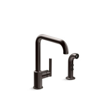 Kohler 7508-BGP - Purist® Single-handle kitchen sink faucet with side sprayer