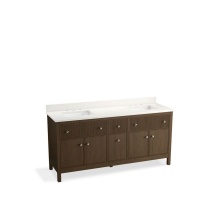 Kohler 35023-DAK - 72'' bathroom vanity cabinet with sinks and quartz top