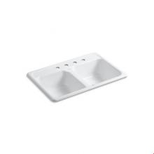 Kohler 5817-4-0 - Delafield® 33'' x 22'' x 8-1/2'' top-mount double-equal kitchen