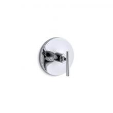 Kohler T14488-4-CP - Purist® MasterShower® temperature control valve trim with lever handle