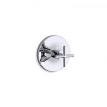 Kohler T14488-3-CP - Purist® MasterShower® temperature control valve trim with cross handle