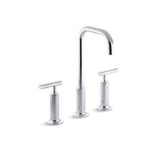 Kohler 14408-4-CP - Purist® Widespread bathroom sink faucet with Lever handles, 1.2 gpm