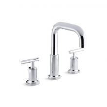 Kohler T14428-4-CP - Purist® Deck-mount bath faucet trim with Lever handles