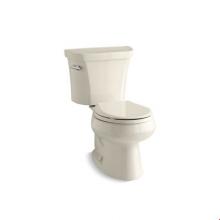 Kohler 3977-T-47 - Wellworth® Two-piece round-front 1.6 gpf toilet with tank cover locks