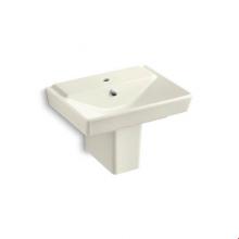 Kohler 5150-1-96 - Rêve® 23'' semi-pedestal bathroom sink with single faucet hole and shroud