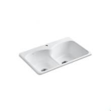 Kohler 6626-1-0 - Langlade® 33'' x 22'' x 9-5/8'' top-mount Smart Divide® do