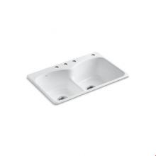 Kohler 6626-4-0 - Langlade® 33'' x 22'' x 9-5/8'' top-mount Smart Divide® do