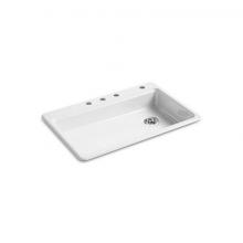 Kohler 8689-4-0 - Riverby® 33'' top-mount single-bowl kitchen sink