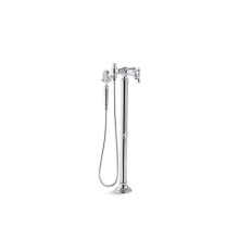 Kohler T72790-9M-CP - Artifacts® Floor-mount bath filler trim with handshower