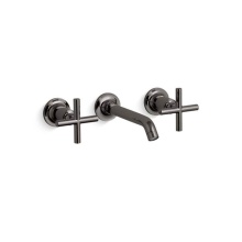 Kohler T14413-3-TT - Purist Widespread wall-mount bathroom sink faucet trim with cross handles, 1.2 gpm