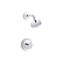 Kohler TS14422-3G-CP - Purist® Rite-Temp® shower trim kit with cross handle, 1.75 gpm