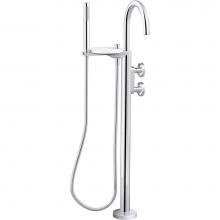 Kohler T77984-9-CP - Components Floor-mount bath filler trim