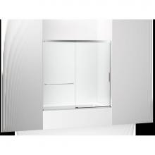 Kohler 707618-8L-SH - Elate® Sliding bath door, 56-3/4'' H x 56-1/4 - 59-5/8'' W with heavy 5/1