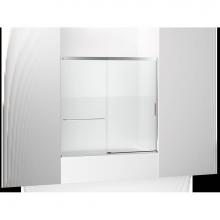 Kohler 707618-8G81-SH - Elate® Sliding bath door, 56-3/4'' H x 56-1/4 - 59-5/8'' W with heavy 5/1