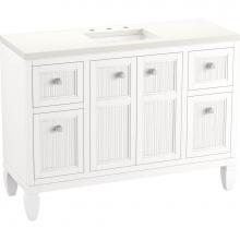 Kohler 33538-ASB-0 - Hearthaven® 48'' bathroom vanity cabinet with sink and quartz top