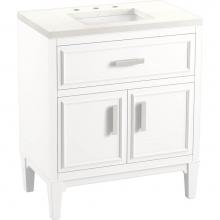 Kohler 33544-ASB-0 - Southerk® 30'' bathroom vanity cabinet with sink and quartz top