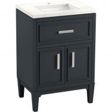 Kohler 33543-ASB-1WX - Southerk® 24'' bathroom vanity cabinet with sink and quartz top