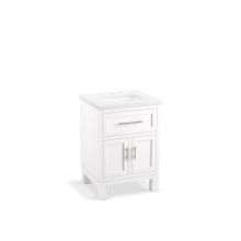 Kohler 28379-ASB-0 - Quo® 24'' bathroom vanity cabinet with sink and quartz top