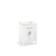 Kohler 39603-ASB-0 - Hadron™ 24'' bathroom vanity cabinet with sink and quartz top