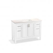 Kohler 39606-ASB-0 - Hadron™ 48'' bathroom vanity cabinet with sink and quartz top