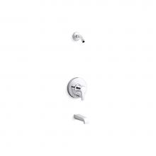 Kohler T49979-4L-CP - Pitch® Rite-Temp® bath and shower trim kit with push-button diverter, without showerhead