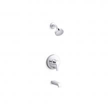 Kohler T49980-4G-CP - Pitch® Rite-Temp® bath and shower trim kit with push-button diverter, 1.75 gpm