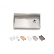 Kohler 33661-PC-NA - Strive® 29'' undermount single-bowl workstation kitchen sink