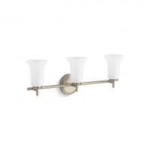 Kohler 38406-SC03-BNL - Bellera® Three-light sconce with frosted shades