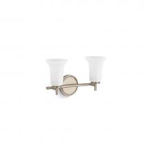 Kohler 38405-SC02-BNL - Bellera® Two-light sconce with frosted shades