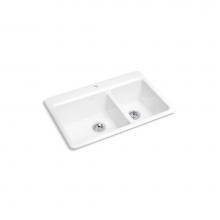 Kohler 8669-1A1-0 - Riverby® 33'' top-mount double-bowl kitchen sink