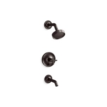 Kohler T14420-3-BGP - Purist® Rite-Temp® Bath And Shower Trim Kit With Push-Button Diverter And Cross Handle 2